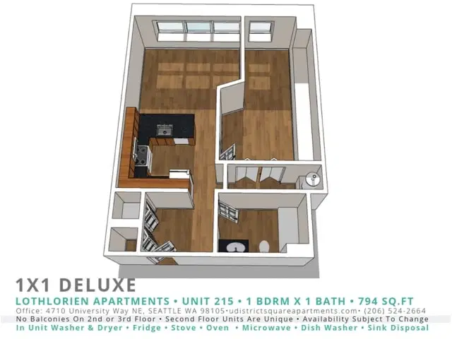 Yugo Seattle Lothlorien, Seattle – 1 Bed 1 Bath Premier
