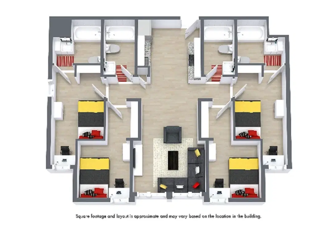 The Nine at College Park, College Park – Room in 4 Bedroom 4 Bathroom | D5