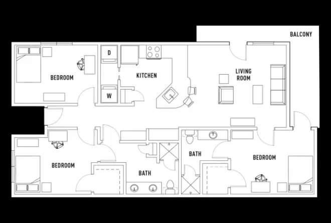 Texan and Vintage, Austin – Room in Texan: 3 Bed - 2 Bath A