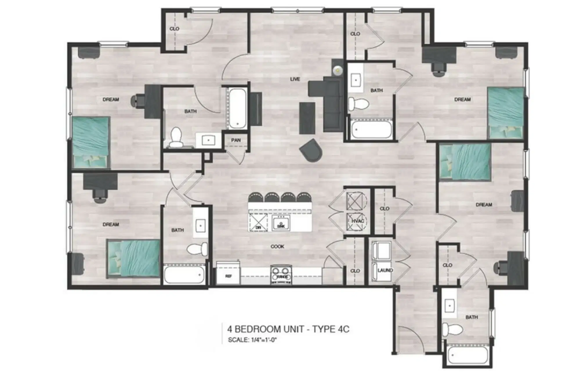 Junction 49, Charlotte – 4 Bedroom 4 Bathroom