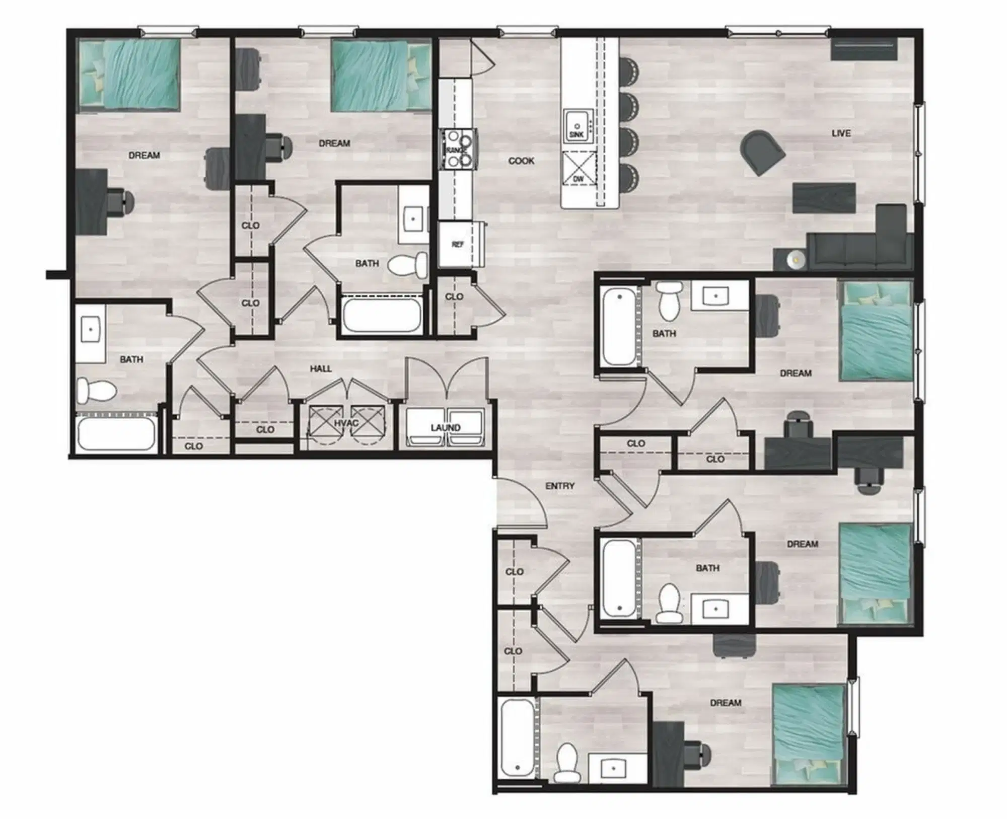 Junction 49, Charlotte – 5 Bedroom 5 Bathroom