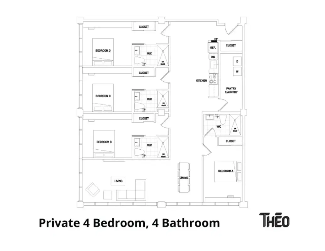 Theo, Ottawa – Private 4 Bedroom 4 Bathroom