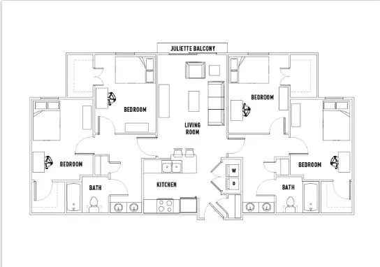 26 West, Austin – Room in 4 Bed - 2 Bath