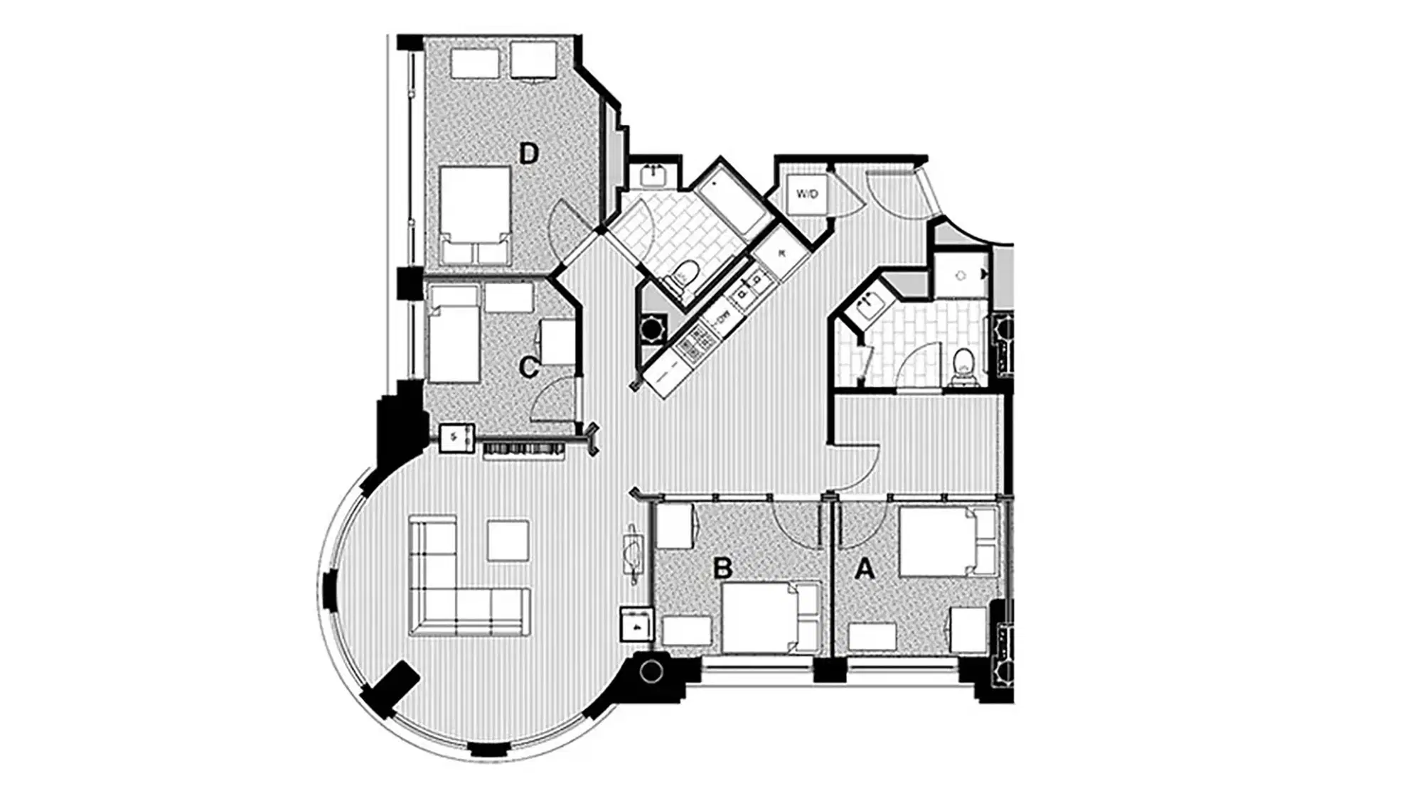 Arc at Old Colony, Chicago – Room in 4 Bedroom 2 Bathroom | 4X2