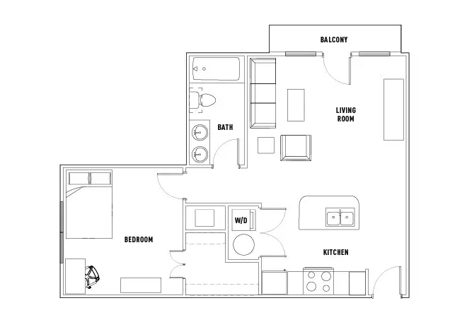 Texan and Vintage, Austin – Vintage: 2 Bed - 2 Bath B