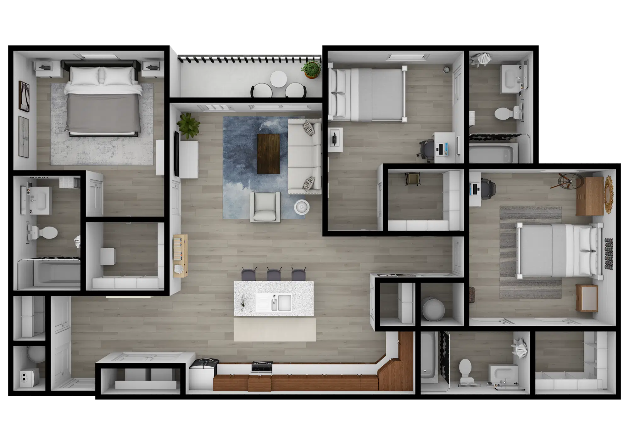 Altitude, Houston – Room in 3 Bedroom 3 Bathroom | C1