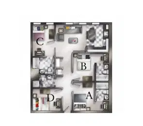 University Lofts, Binghamton – 4 Bedroom 4 Bathroom