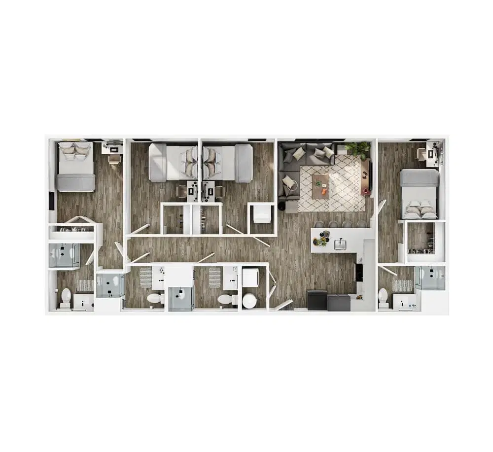 Verve St. Louis, St. Louis – Room in 4 Bed 4 Bath - D1