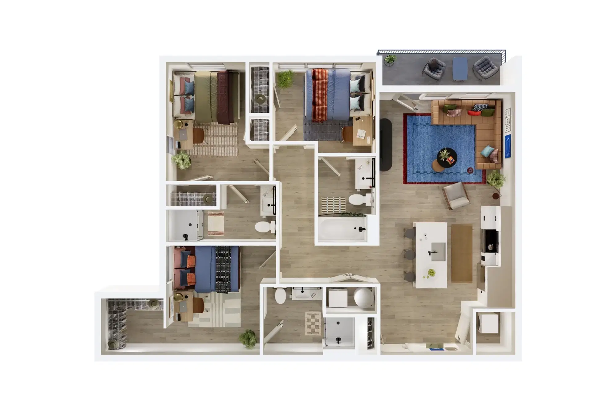 Local on Delmar, St. Louis – Room in 3 Bedroom 3 Bathroom | D4