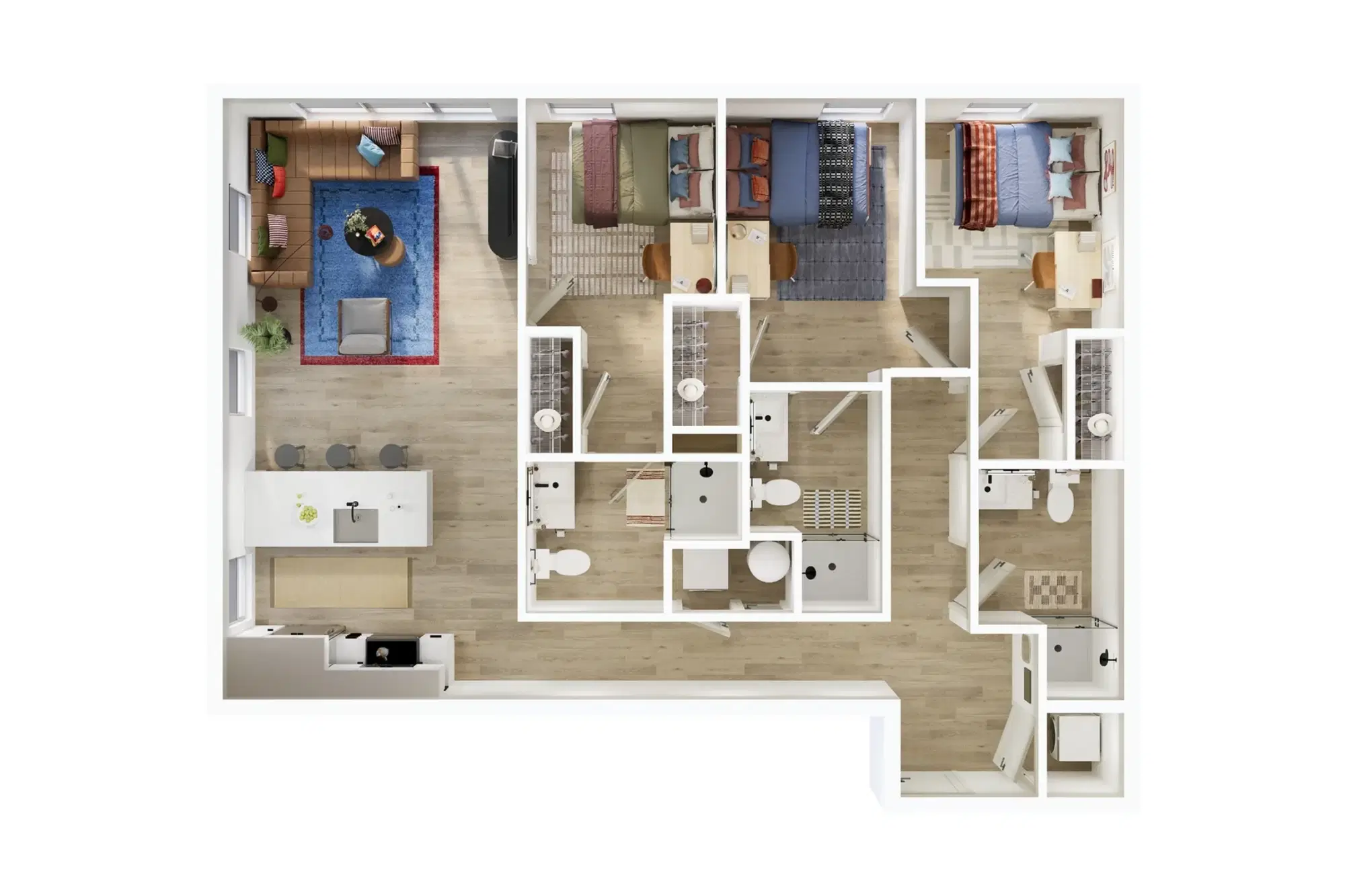 Local on Delmar, St. Louis – Room in 3 Bedroom 3 Bathroom | D5