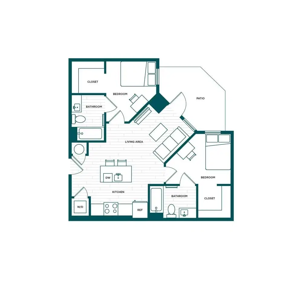 Verve Boise, Boise – Room in a 2 Bed 2 Bath - B2 Patio