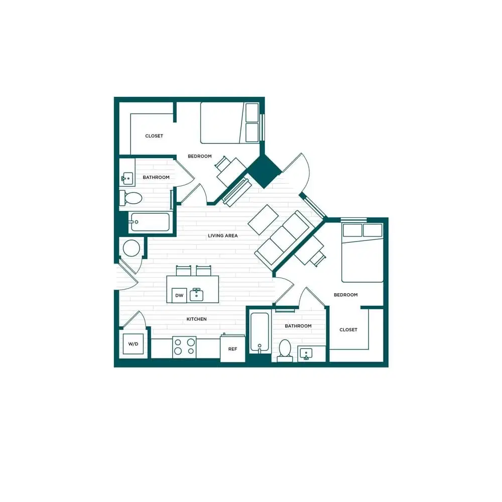 Verve Boise, Boise – Room in a 2 Bed 2 Bath - B2