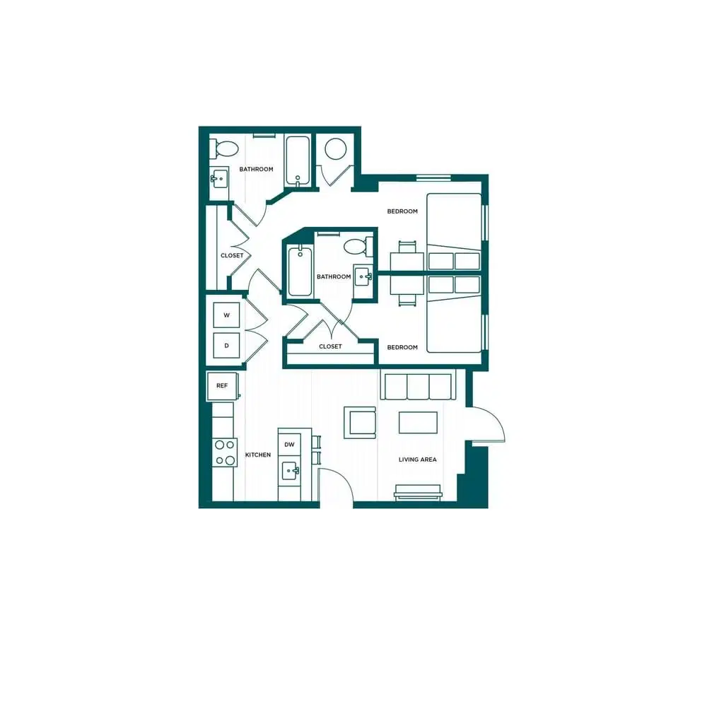 Verve Boise, Boise – Room in a 2 Bed 2 Bath - B5a