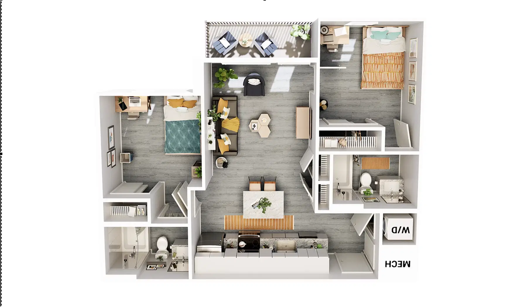 The Accolade Collegiate Village East, Orlando – 2 Bed 2 Bath B1