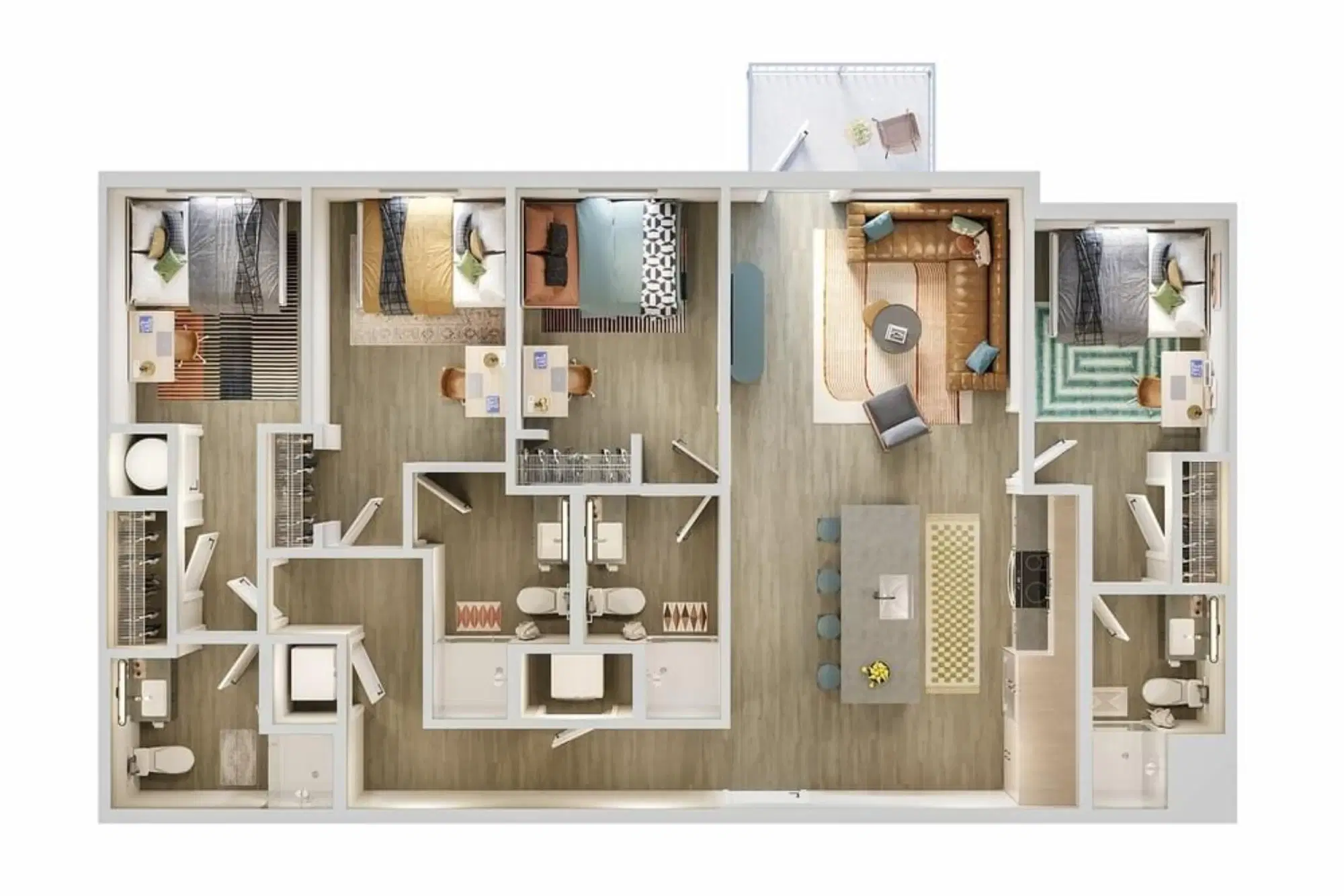 VERVE Orlando, Orlando – Room in a 4 Bed 4 Bath - D1