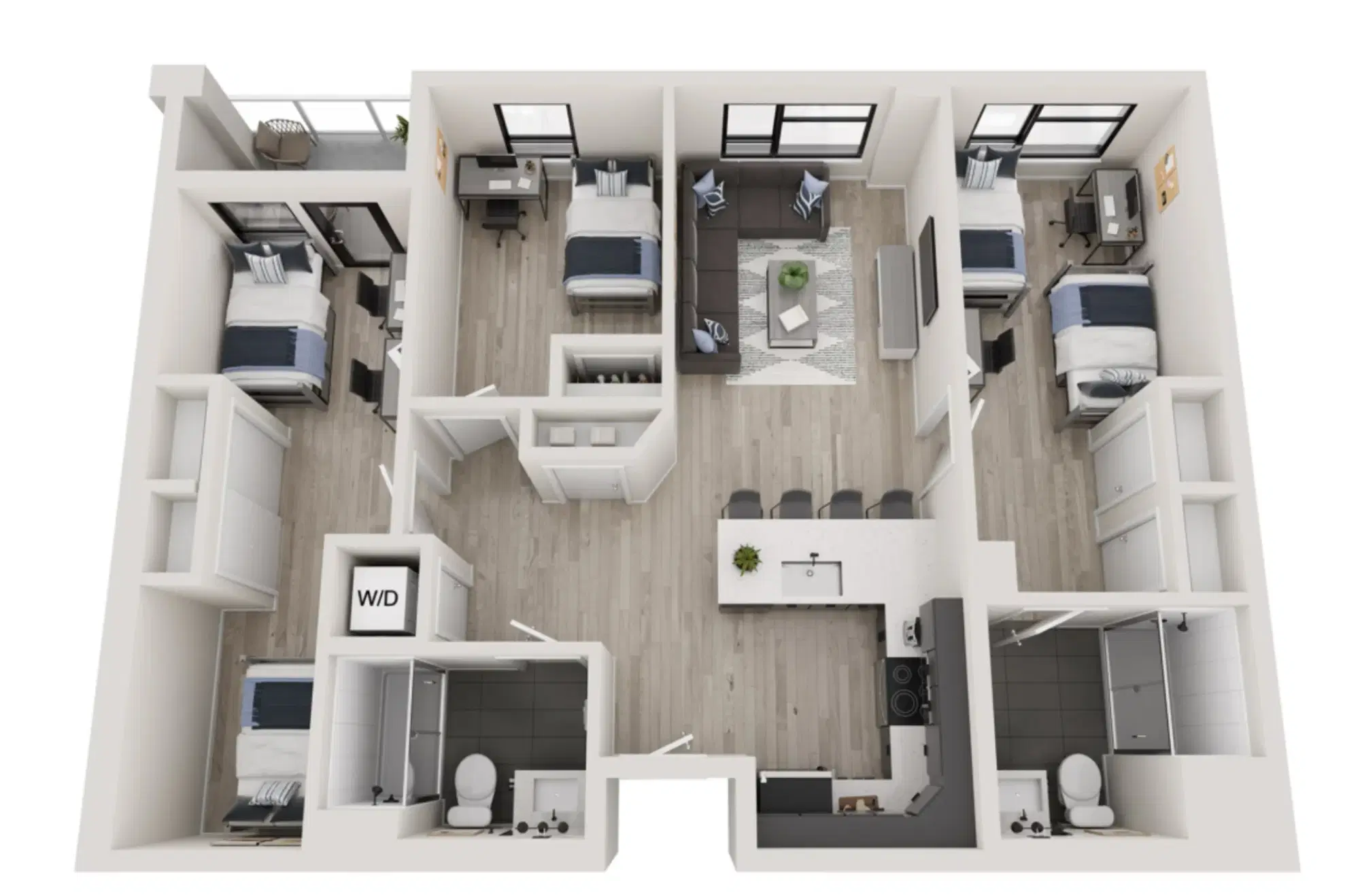 Tessera, Los Angeles – Room in A 2 Bedroom 2 Bathroom | C2