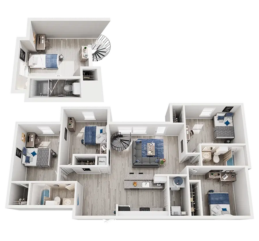 21 Pearl, Austin – Private Room-Loft (4 Bed - 3 Bath)