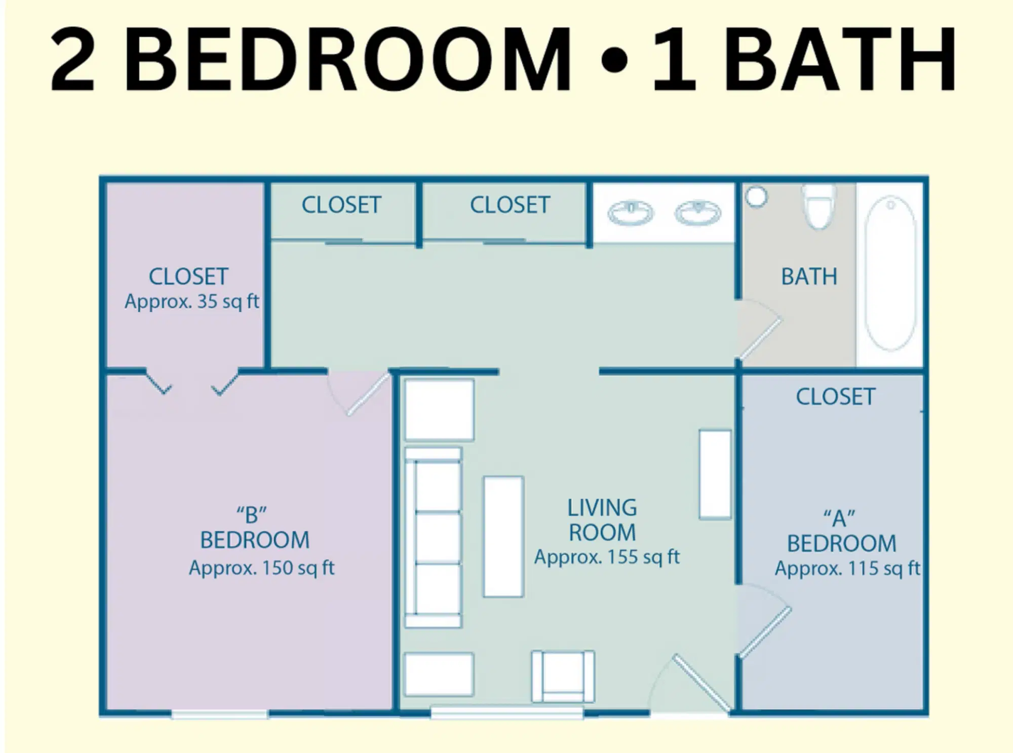 Tropicana Villas, Santa Barbara – 2 Bed 1 Bath