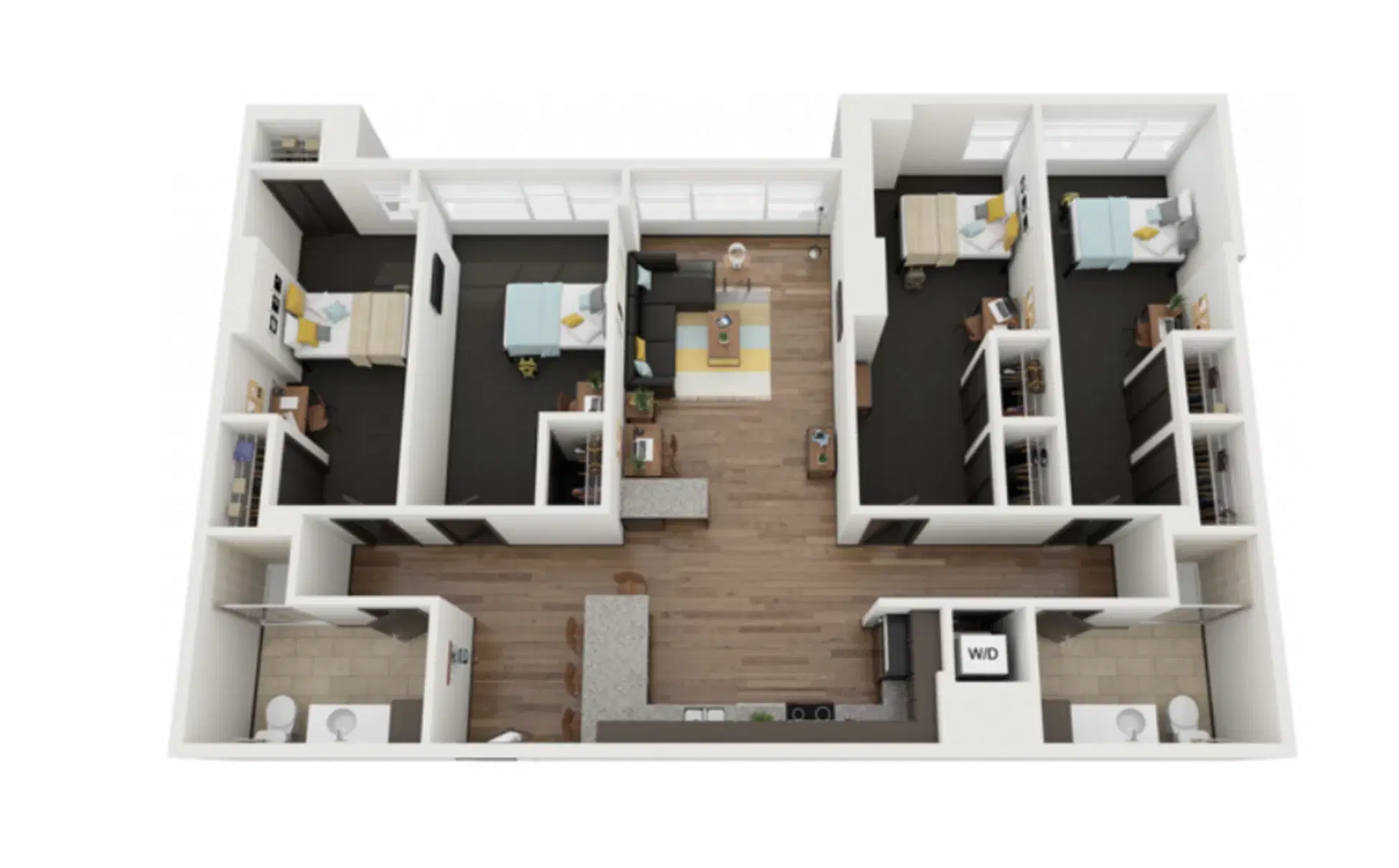 Landmark Ann Arbor, Ann Arbor – 4 Bed 2 Bath F
