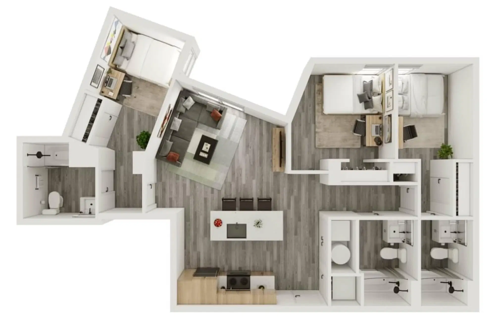 Verve West Lafayette, West Lafayette – 3 Bedroom 3 Bathroom | 3BD/3BA – C1