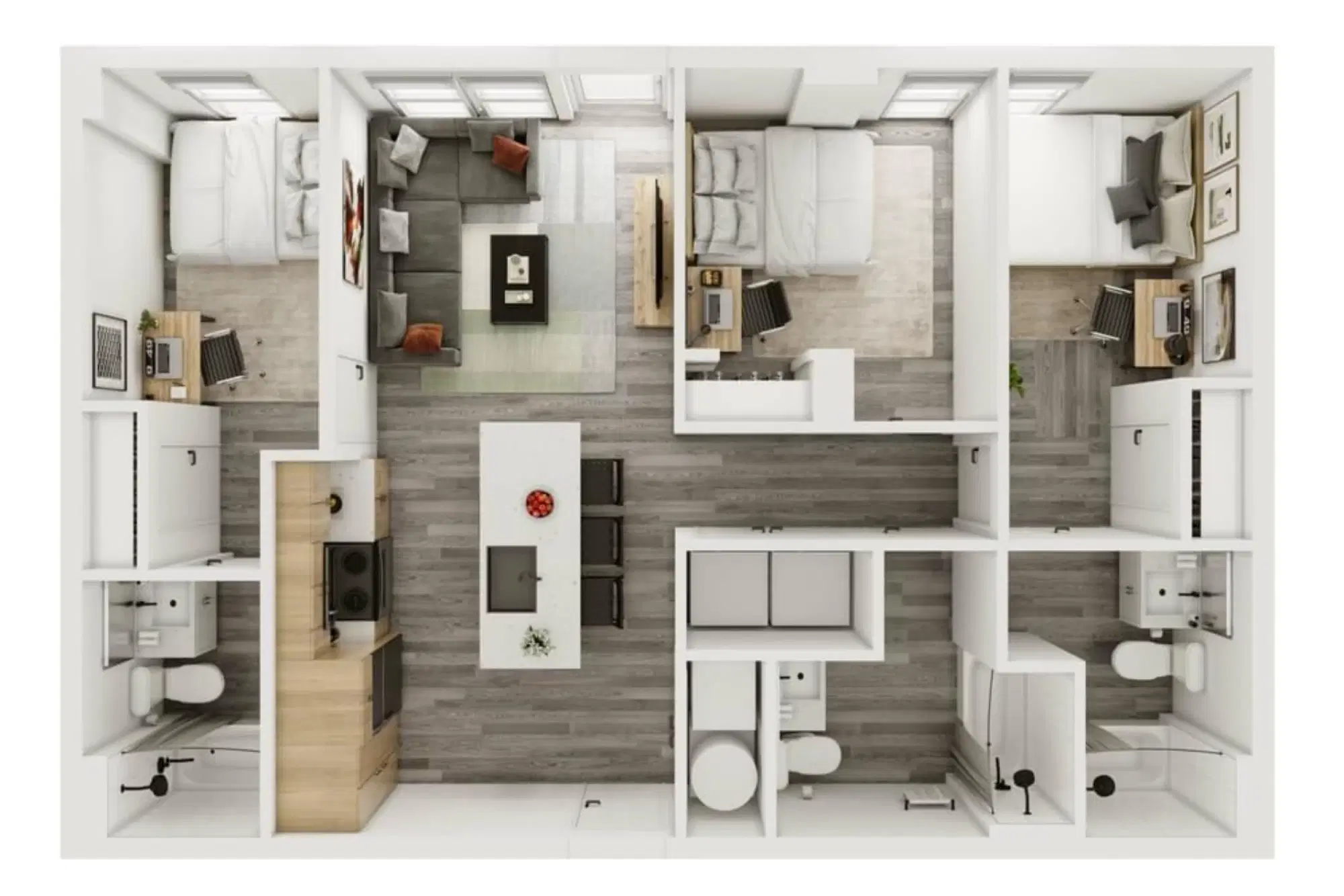 Verve West Lafayette, West Lafayette – 3 Bedroom 3 Bathroom | 3BD/3BA – C3