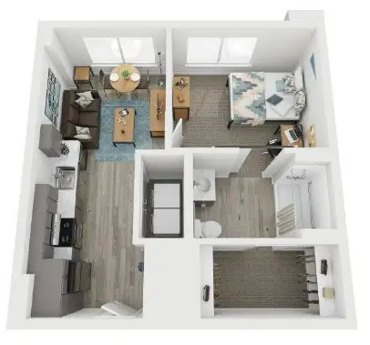 Life Tower, Houston – 1 Bedroom 1 Bathroom | A1