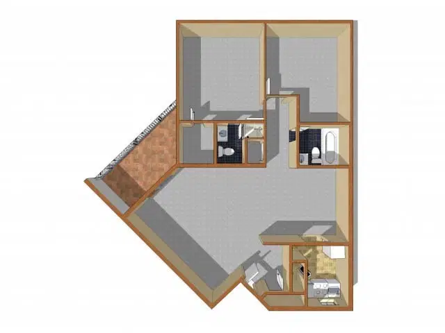 The Crossings at Glassboro, New Jersey – 2 Bedroom 2 Bathroom Apartment