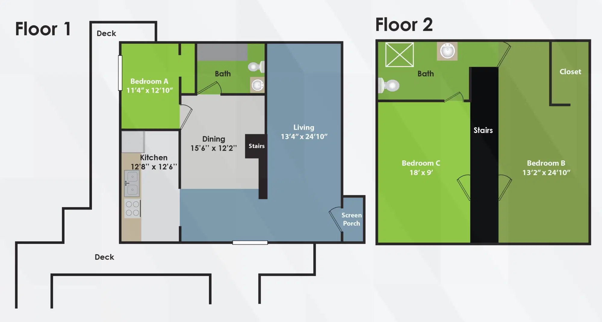 C2 Collegiate Communities, West Lafayette – 3 Bedroom 2 Bathroom