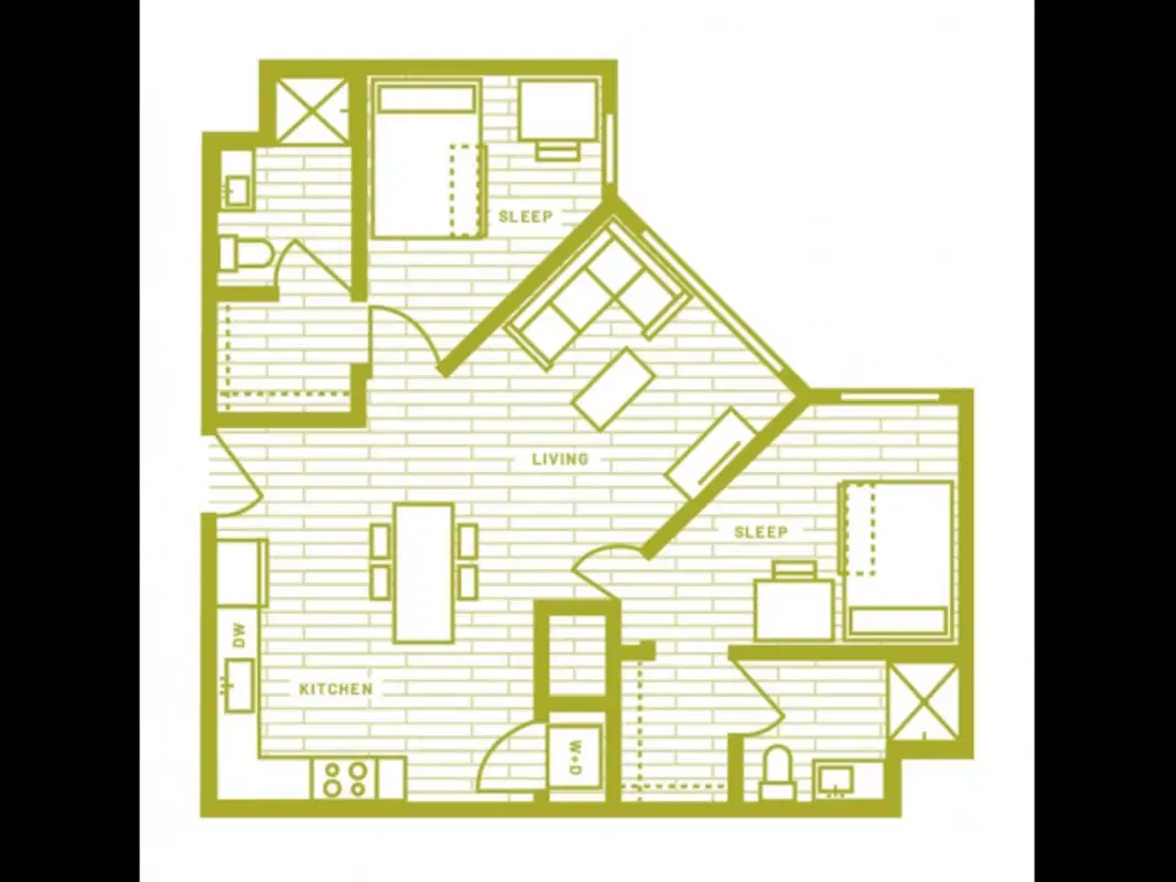 Verve St. Louis, St. Louis – Room in 2 Bed 2 Bath - B2