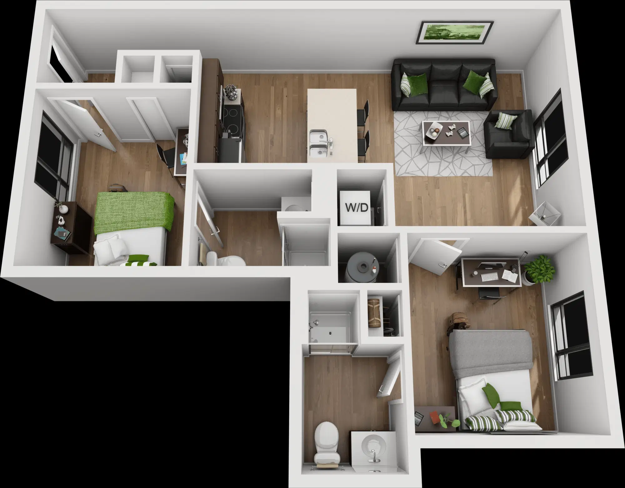Live on Hillsborough, Raleigh – 2 Bedroom 2 Bathroom