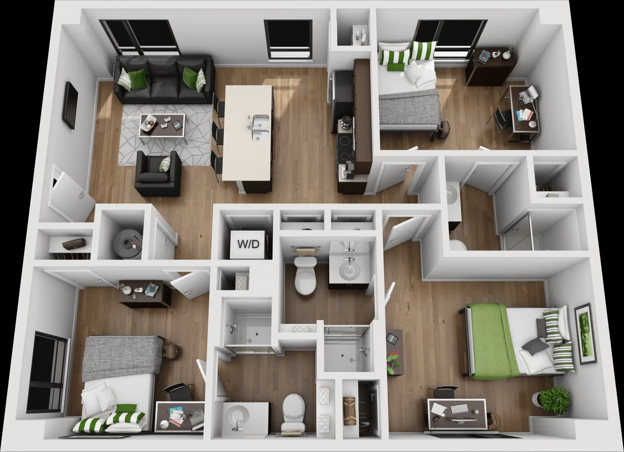 Live on Hillsborough, Raleigh – 3 Bedroom 3 Bathroom