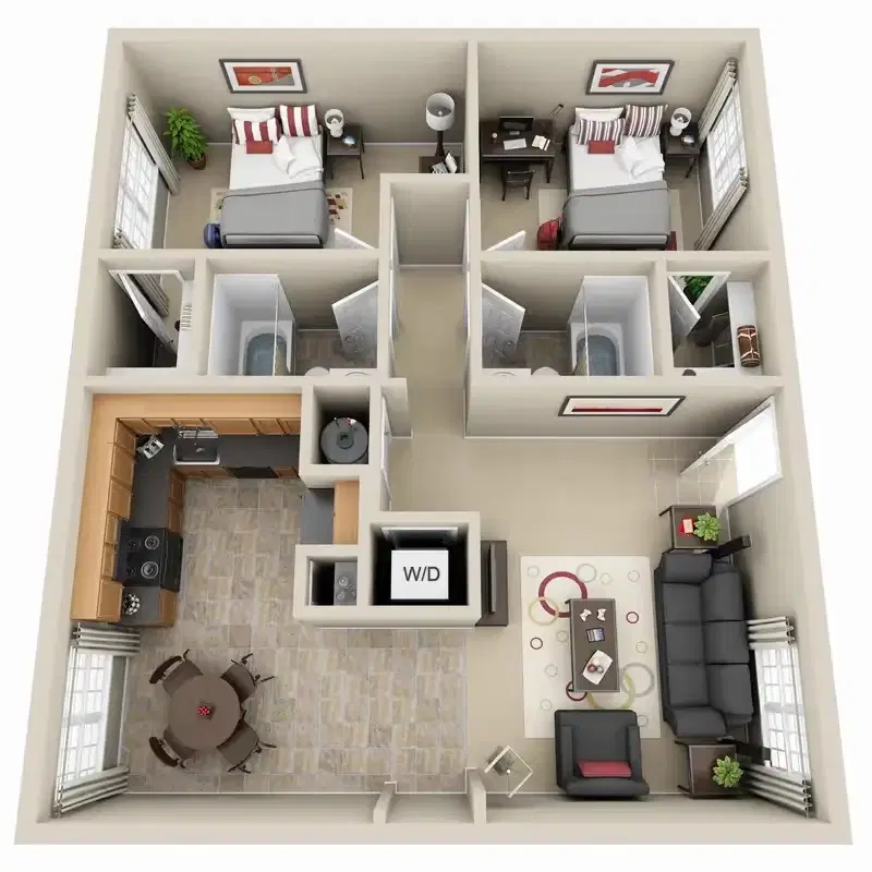 Squire Hill, Harrisonburg – 2 Bedroom 2 Bathroom