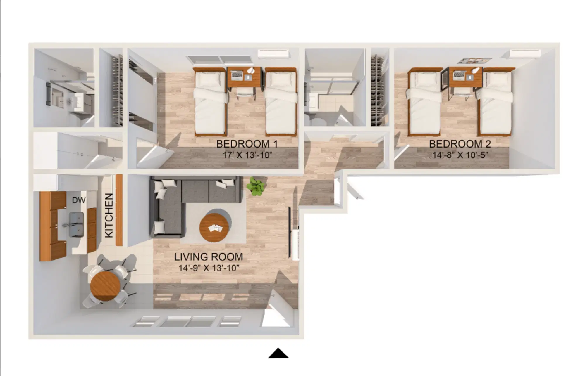 36 West, Los Angeles – 3 Bedroom 2 Bathroom Apartment