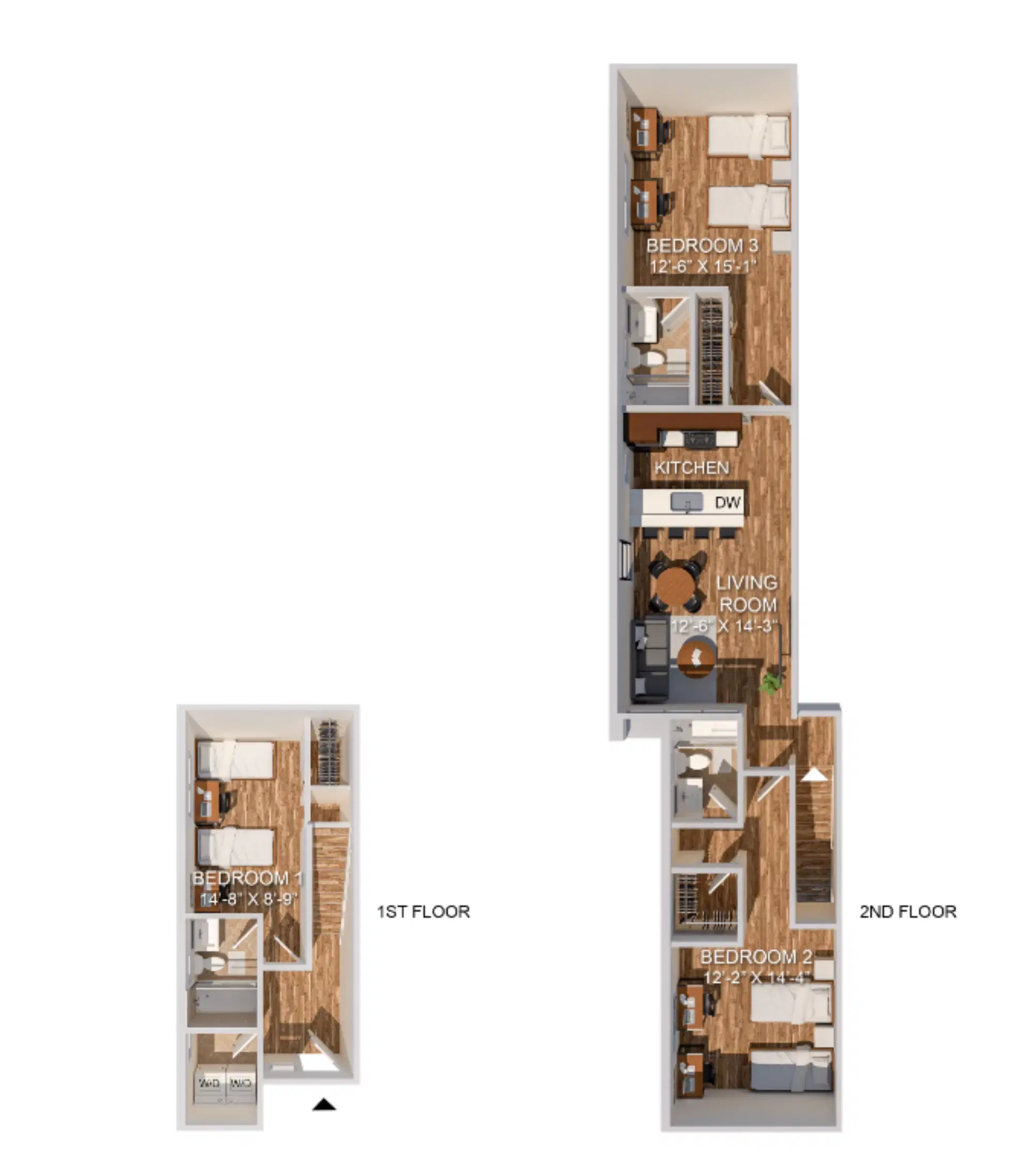 36 West, Los Angeles – 3 Bedroom 3 Bathroom Apartment