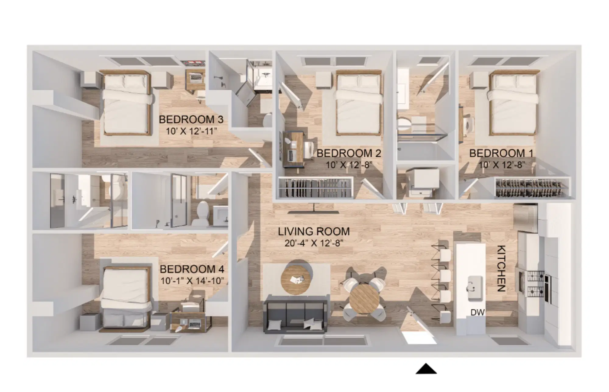 36 West, Los Angeles – 4 Bedroom 4 Bathroom Apartment