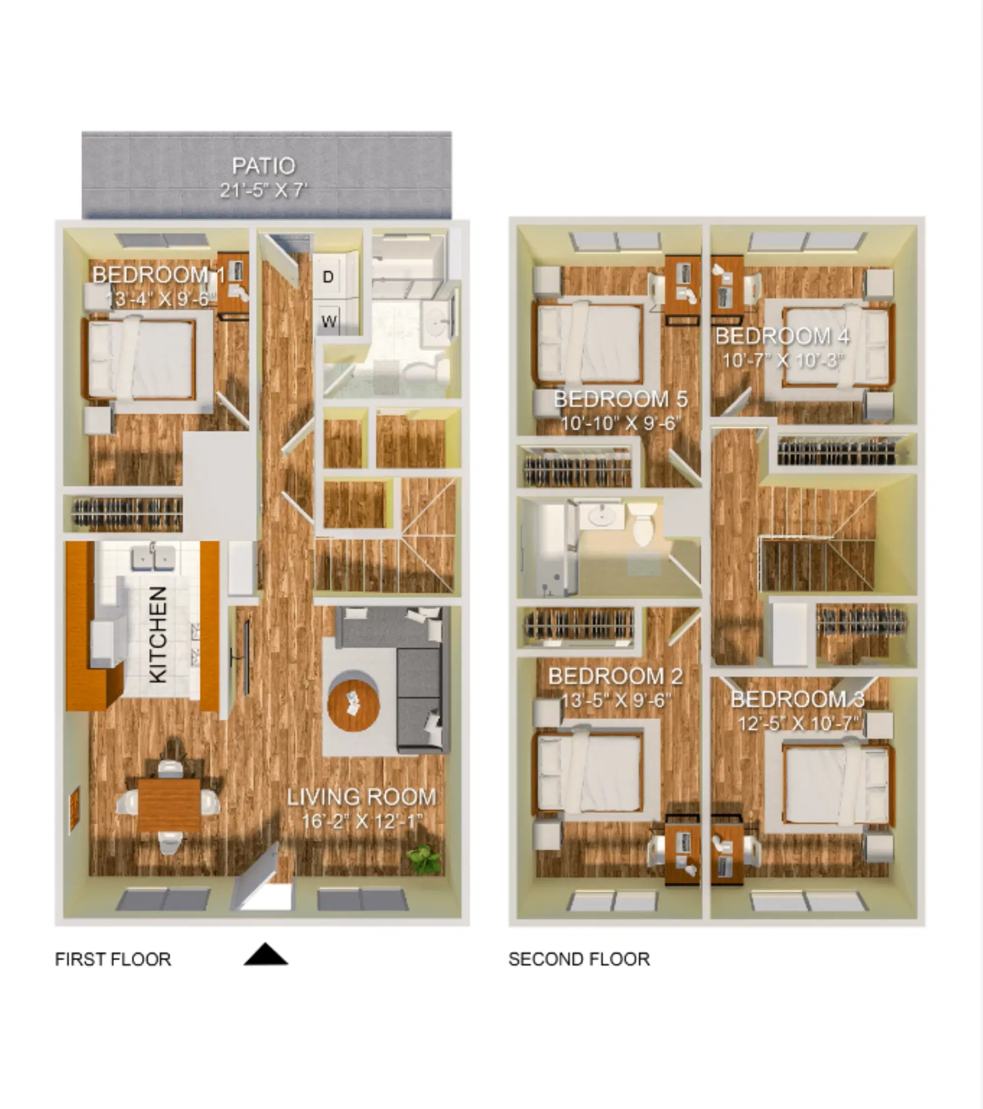 36 West, Los Angeles – 5 Bedroom 2 Bathroom Apartment