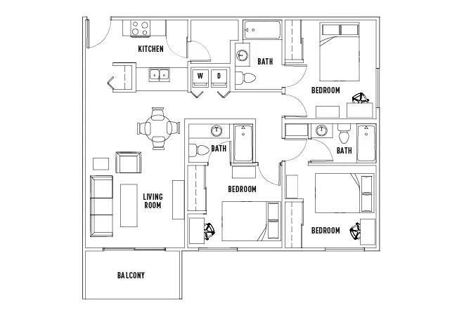 Raiders Pass, Lubbock – Room in 3 Bed - 3 Bath