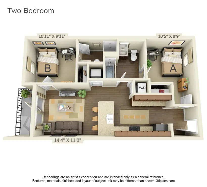 75 E. Armory, Champaign – Room in 2 Bedroom 2 Bathroom