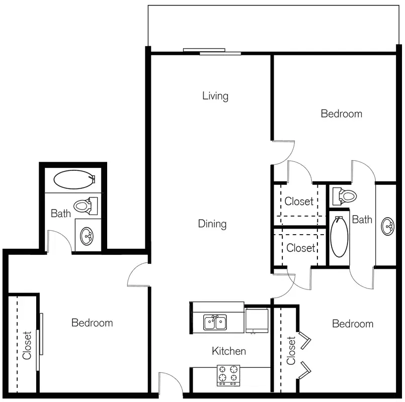 Meyer Oaks Apartments, Houston – 3 Beds 2 Baths