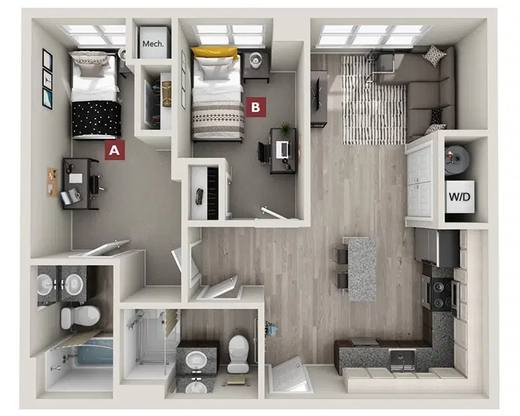 Standard at New Brunswick, New Brunswick – Brooklyn - Double Room in 2 Bedroom 2 Bathroom