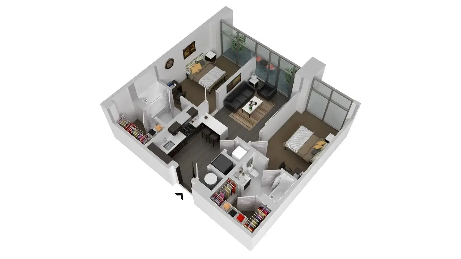 Square on Fifth, Atlanta – 2 Bedroom 2 Bathroom