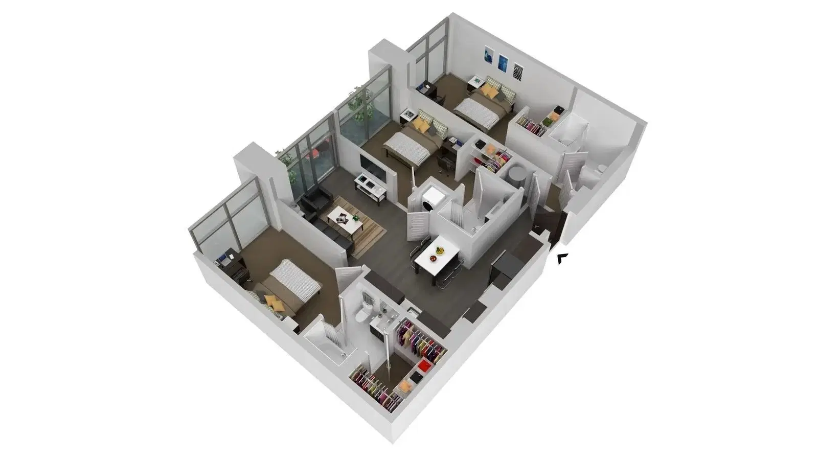 Square on Fifth, Atlanta – 3 Bedroom 3 Bathroom