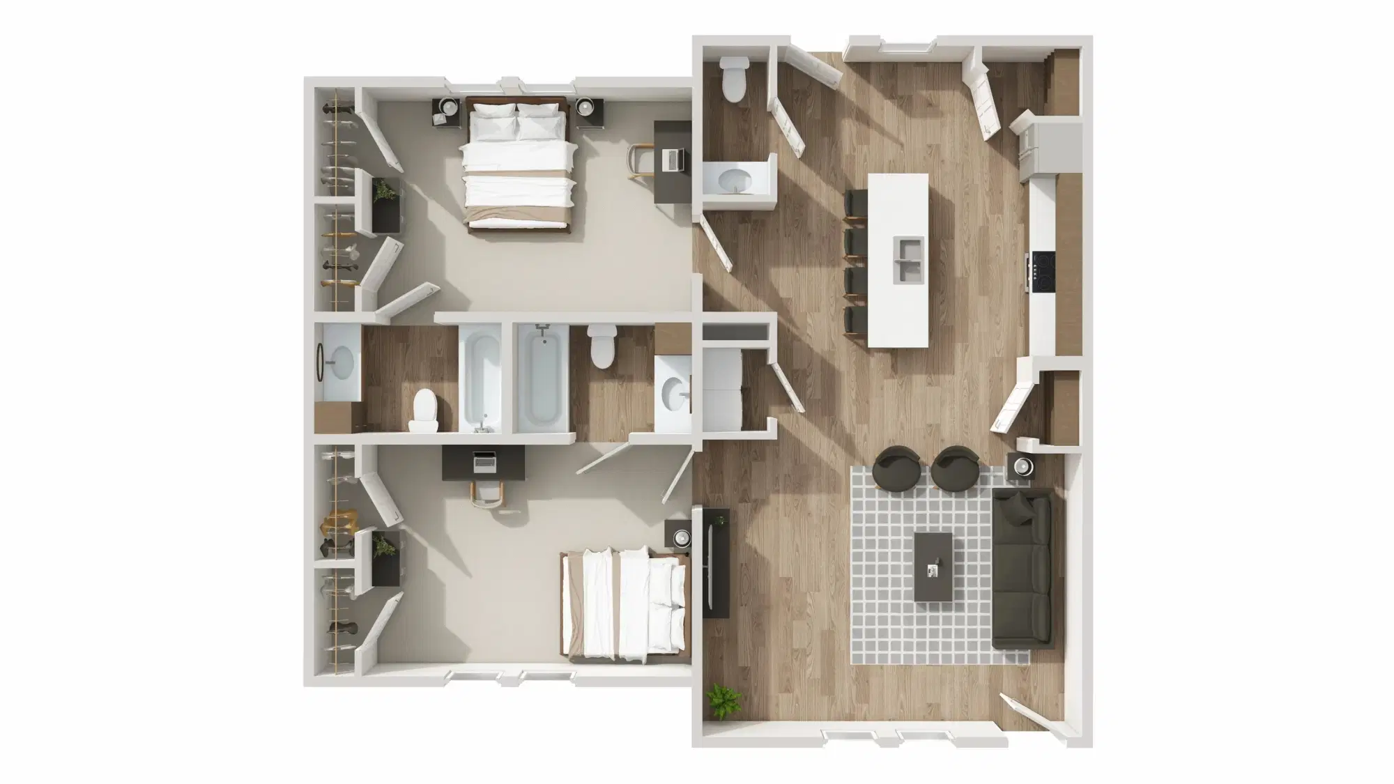 Axis At San Marcos, San Marcos – 2 Bedroom 2.5 Bathroom