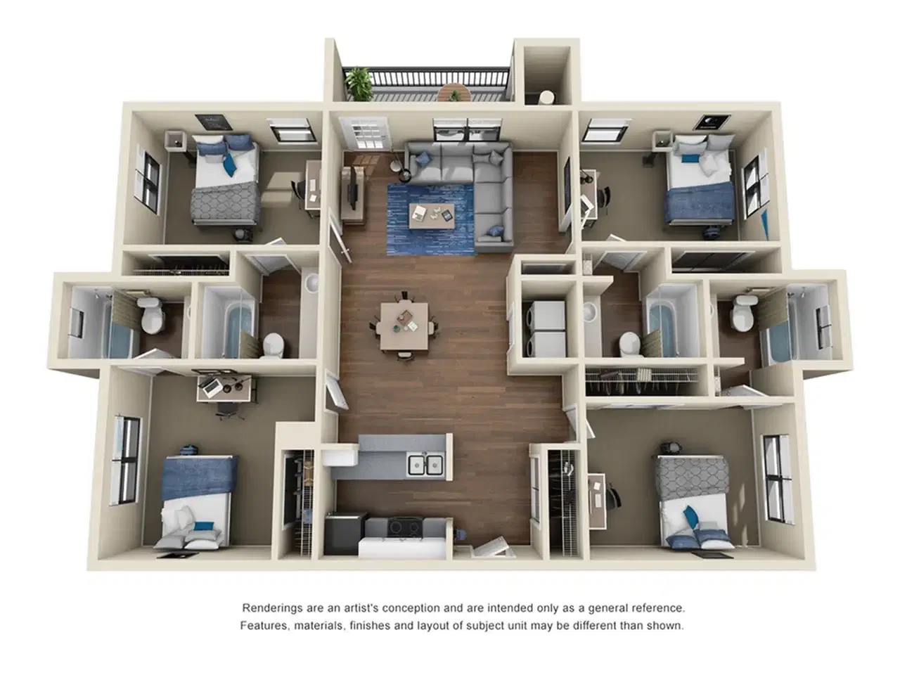 The Wilde, Raleigh – 4 Bedroom 4 Bathroom