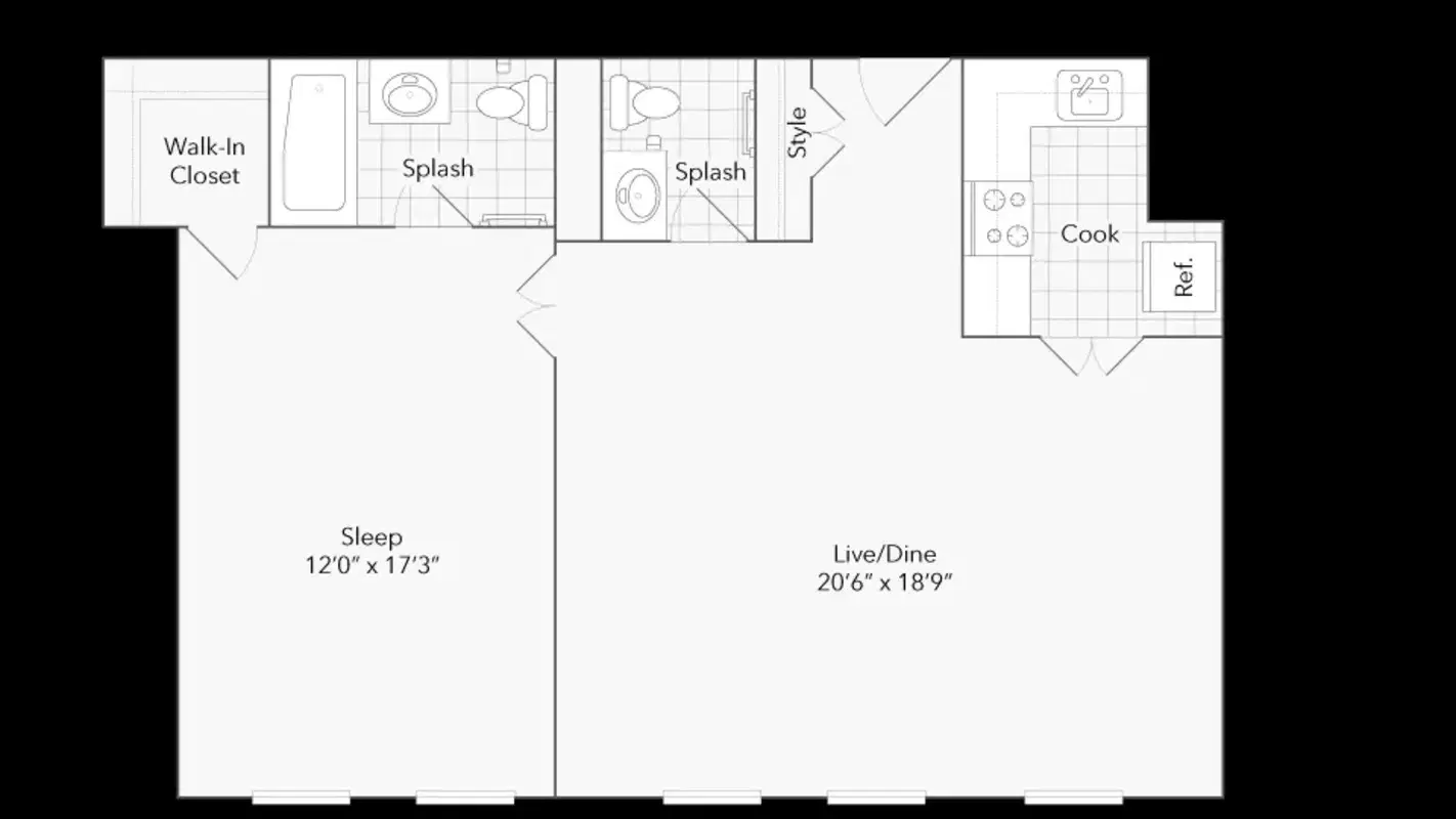 The Seneca Apartments, Chicago – 1 Bed 1.5 Bath
