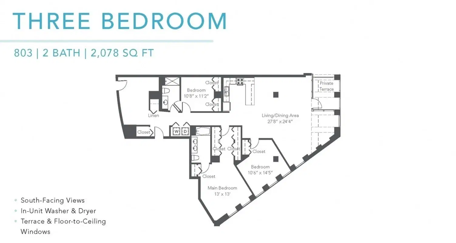 Axis Apartments & Lofts, Chicago – 3 Bed 2 Bath