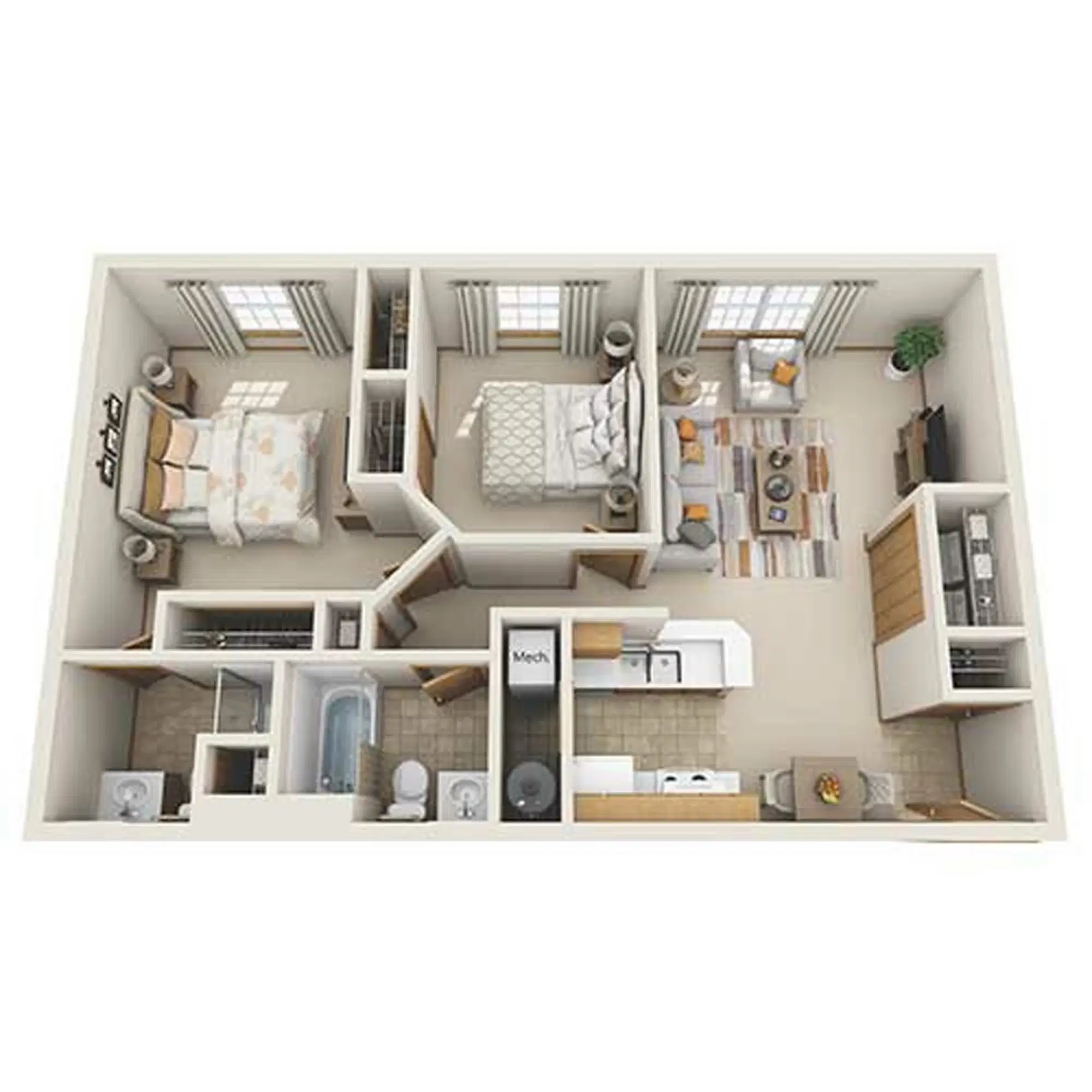 Enclave at Albany Park, Westerville – 2 Bedroom Corner