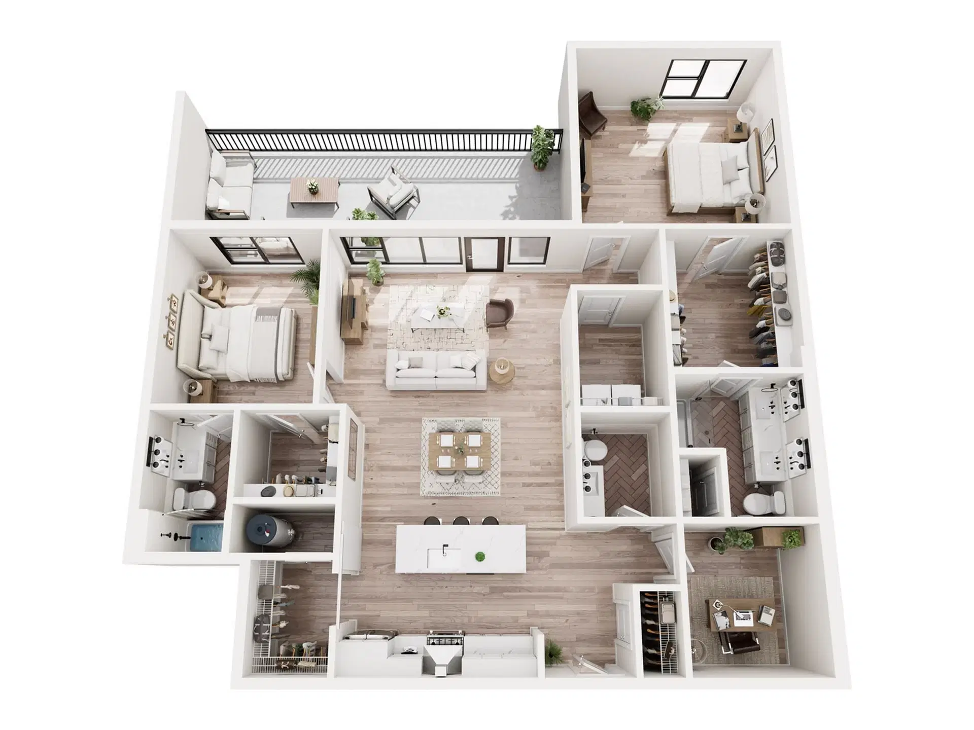 Jaeger Square, Columbus – 2 Bed 2.5 Bath | Dion Penthouse with Den