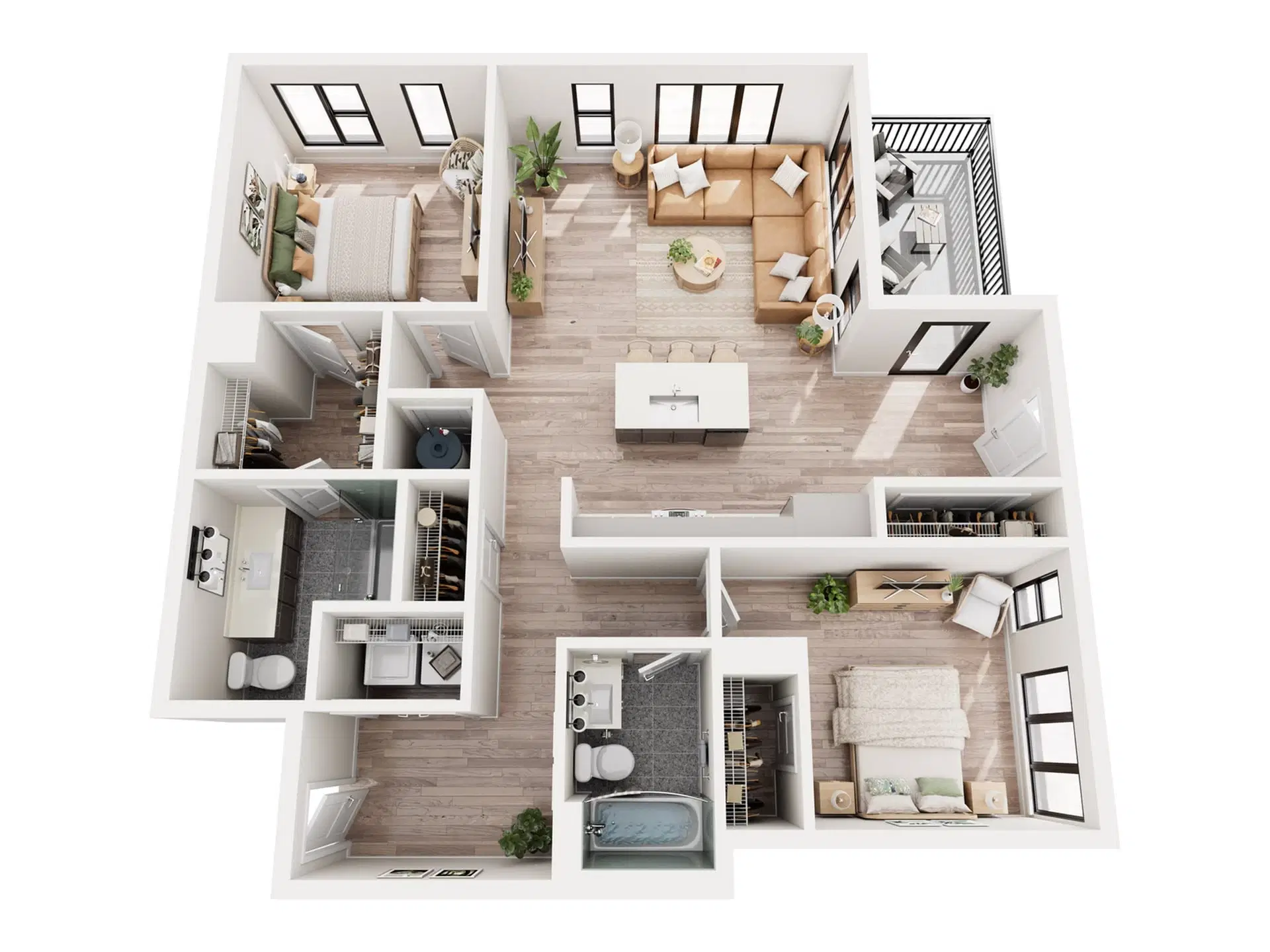 Jaeger Square, Columbus – 2 Bed 2 Bath | Laura Walk-Up
