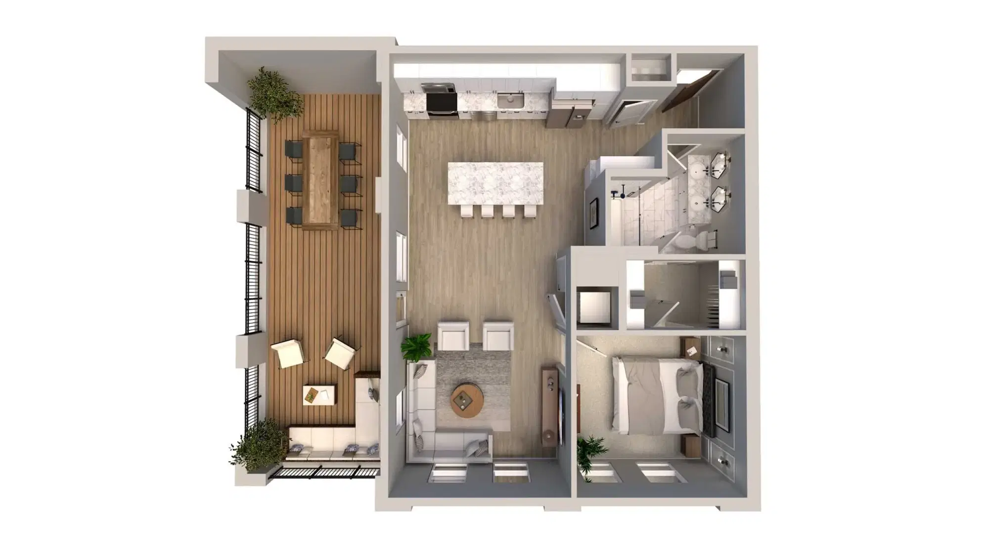 The Langham, Columbus – 1 Bed 1 Bath | F1